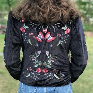 Flower and fox blazer